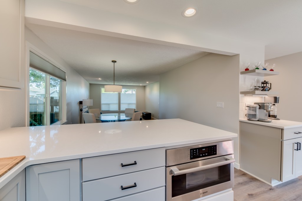 Under counter microwave kitchen remodel